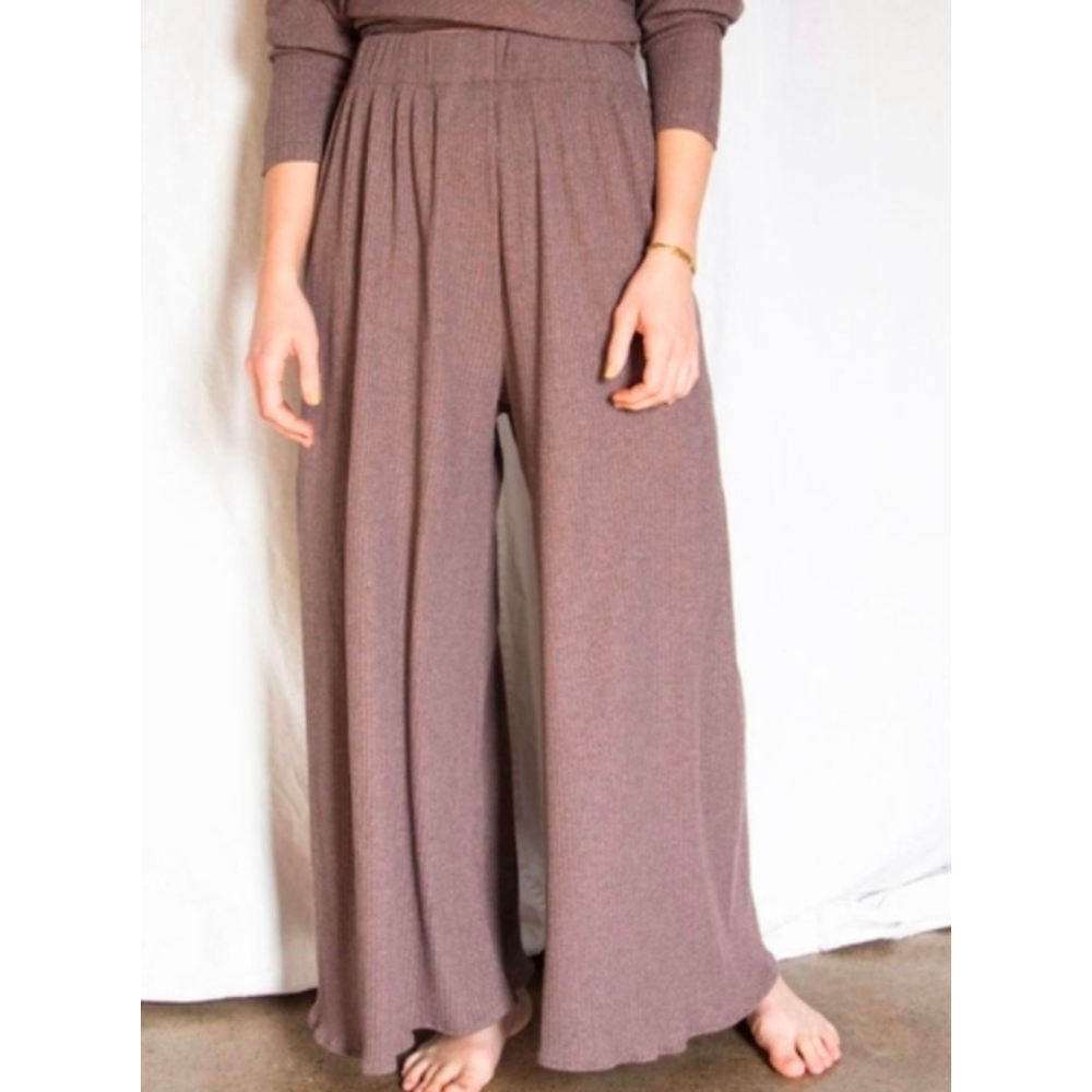 Hackwith Design House Extra Wide-Leg Rib Pant Size 2 (18w-20w)